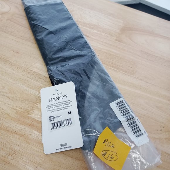 Nancy Ganz High Waisted Brief #W6190 Medium Black - Picture 3 of 3